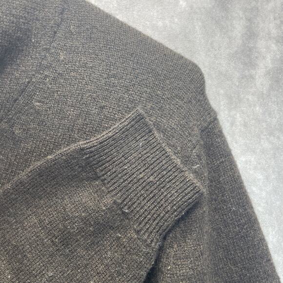 Jos. A. Bank Reserve Lambs Wool Blend Sweater Brown w/Tan Collar Men's XL - Picture 4 of 6